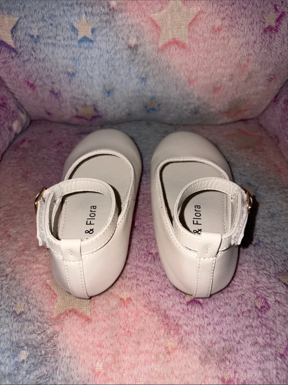 Girls' White Mary Jane Shoes with Ankle Strap